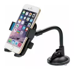 Soporte Universal Celular Auto Flexible Con Sopapa Y Pinza