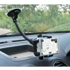 Soporte Universal Celular Auto Flexible Con Sopapa Y Pinza - comprar online