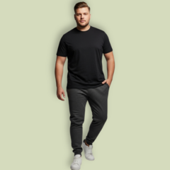 Calça Moletom Plus Size Masculino Cinza Chumbo - comprar online