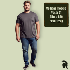 Camiseta Cinza Plus Size Premium - 100% Algodão - Retrology