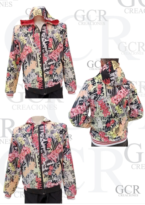 Chaqueta Estampada con Capota