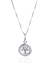 Colar Pingente Medalha Vazada Árvore da Vida Cravejada 12mm 45cm - comprar online