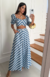 Conjunto Milena, Listrado branco e azul