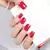 24 peças de unhas auto-adesivas com cores solidas
