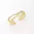 Anel com Design Arquitetônico e Zircônias – Banhado a Ouro 18k