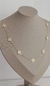 Colar 9 Trevos Madrepérola Branco em Ouro 18k 70cm