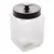 Pote de Vidro com tampa de metal preta 1,7L