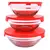 Conjunto com 3 Potes Herméticos Redondos