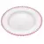 Prato p/ Sobremesa de Cristal Coração Borda Rosa 20cm