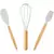 Kit 3 Utensílios Cozinha Espatula+Pincel+Batedor Cinza - comprar online