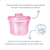 Kit 3 Mamadeiras Natural 3.0 Pétala Transparente Esterilizador Escova Dosador Rosa Philips Avent - comprar online