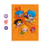 Caderno Brochura ¼ 80 fls Super Herói DC Friends Capa Dura 4 - Mochila Mágica Mamadeira Caderno Boia 