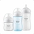 Kit 3 Mamadeiras Natural 3.0 Pétala Transparente e Azul Philips Avent