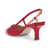 Slingback Couro Vermelho Salto Alto Fino Capelli Rossi 285384 - Capellirossi