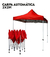 Carpa Toldo Reforzada Plegable 2x2 Impermeable Acero Inoxoxidable Roja - El Rey Ferretero