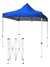 Carpa Toldo Reforzada Plegable 2x2 Impermeable acero inox Azul GA-RIR2