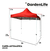 Carpa Toldo Reforzada Plegable 2x2 Impermeable Acero Inoxoxidable Roja - comprar en línea