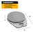 Báscula Rhino 5kg Plato Acero Inoxidable Baci-5x Capacidad Máxima 5 G Color Gris Con App