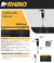 Batidora De Inmersión Industrial Rhino Turlic-650 Negra Y Acero Inoxidable 60 Hz 650w en internet