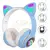 Fone de Ouvido Bluetooth Gatinho LED – Som Estéreo | Bluetooth 5.0 | Dobrável | Suporte Cartão SD na internet