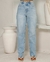 Calça Jeans Feminina Reta Cintura Alta - Azul Claro na internet