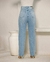 Calça Jeans Feminina Reta Cintura Alta - Azul Claro - Tória