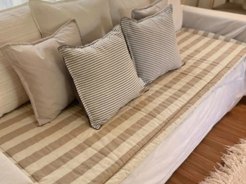 Pillow de tussor reversible unicolor 70x150