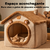 Casa PET Estilosa - Cães Gatos Pequeno Médio Porte – Conforto e Bem-Estar - Lavável - Pegasus