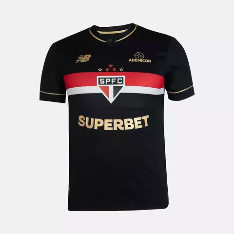 Camisa São Paulo III 25/26 Torcedor New Balance Masculino - Preto e Dourado - comprar online