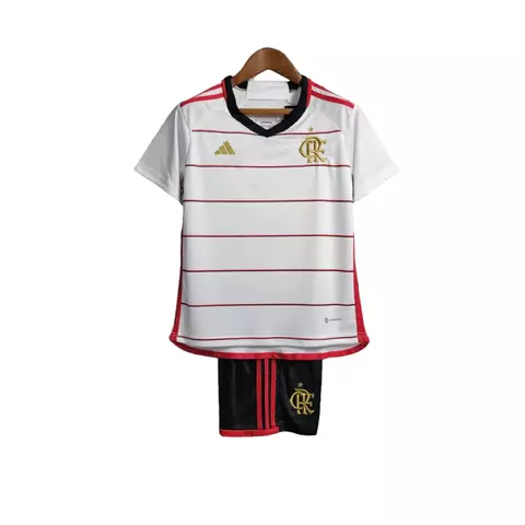 Conjunto Infantil Flamengo II Adidas 23/24 - Branco - comprar online