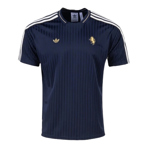 Camisa Juventus Terrace Icons 25/26 - Torcedor Adidas Masculina - Azul com detalhes em branco