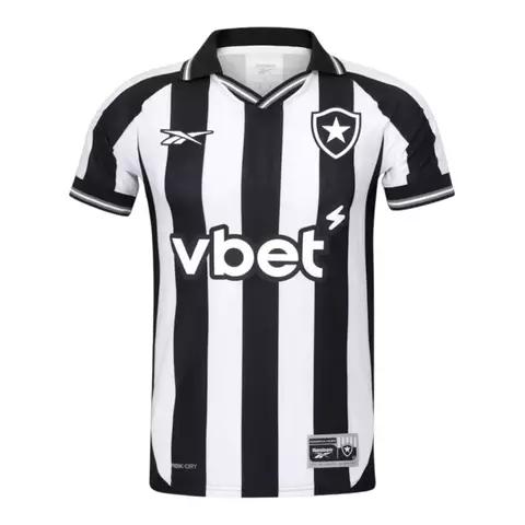 Camisa Botafogo I 25/26 - Torcedor Reebok Masculina - Preta e branca - comprar online