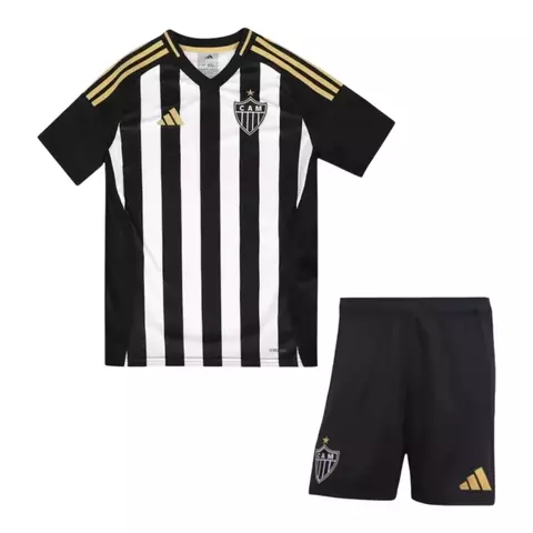 Conjunto Infantil Atlético Mineiro I 25/26 - Adidas - Branco e preto - comprar online