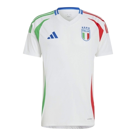 Camisa Seleção da Itália II 24/25 - Torcedor Adidas Feminina - Branca com detalhes em verde e vermelho e azul