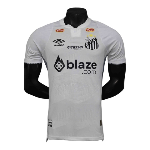 Camisa Santos I 24/25 - Jogador Umbro Masculina - Branca e Com Patrocínio