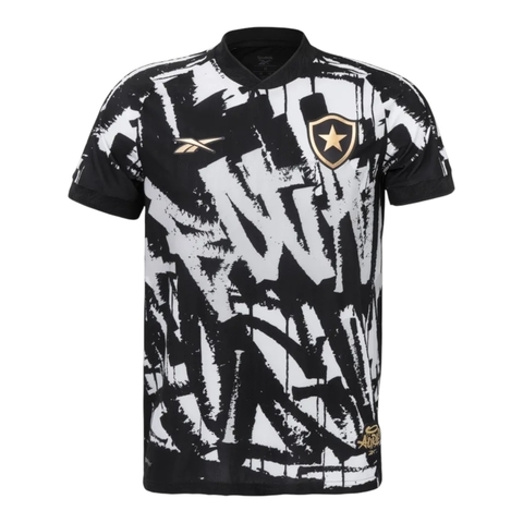 Camisa Botafogo Fourth 25/26 - Torcedor Reebok Masculina - Preta com detalhes em branco