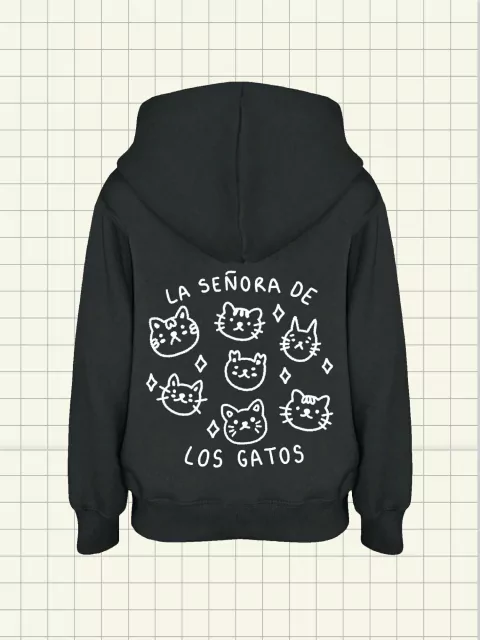 Polerón canguro la señora de los gatos