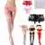 Klv-novo conjunto de meias de renda sensual feminina, lingerie sexy, longa