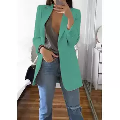 Jaqueta de blazers de manga comprida feminina, casaco feminino grande, roupas ca na internet
