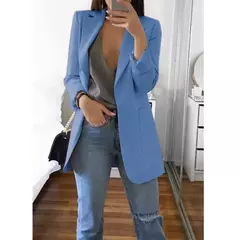 Jaqueta de blazers de manga comprida feminina, casaco feminino grande, roupas ca - DIH CORREA moda feminina