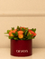 Rosas Laranjas em Hat Box