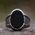 Anel Masculino Com Pedra Zircão Preto na internet