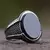 Anel Masculino Com Pedra Zircão Preto