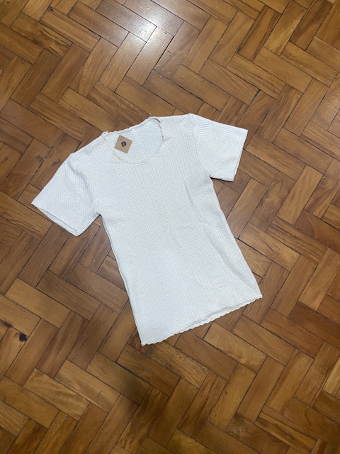 Camiseta Tricô Bege