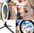 Ring Light Iluminador LED 20cm 8 Polegadas com Tripé de Mesa e Suporte para Celular - comprar online