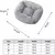 Cama de luxo para cães, camas quadradas longas de pelúcia para cães pequenos, - comprar online