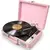 Toca Discos Leitor de Gravação Vinil Portátil Vintage - comprar online