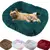 Cama de luxo para cães, camas quadradas longas de pelúcia para cães pequenos,