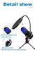 Lefon microfone condensador usb rgb microfone de gravação de mesa para pc port