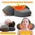 Travesseiro cervical massageador elétrico, compressa quente, massagem vibratór